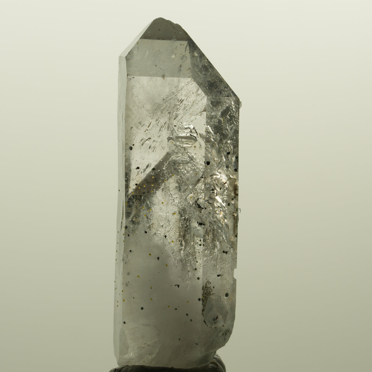Skelett Rauchquarz mit Analcim, Hämatit, Epidot Streep Mine, Namibia 55*21*17mm #15124