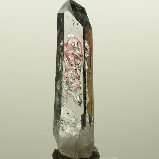 Enhydro Phantom Amethyst, Analcim Hämatit Epidot, 3x Blase Streep Mine Namibia 60*15*11mm #15125