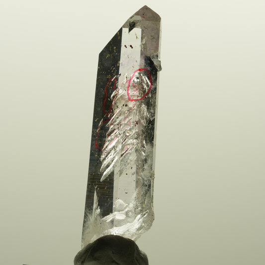 Enhydro Phantom Amethyst, Analcim Hämatit Epidot, 3x Blase Streep Mine Namibia 60*15*11mm #15125
