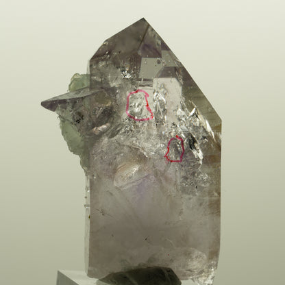 Enhydro Skelett Phantom Amethyst, Analcim Prehnit Epidot, 2x Blase Streep Mine, Namibia 52*38*21mm #15126