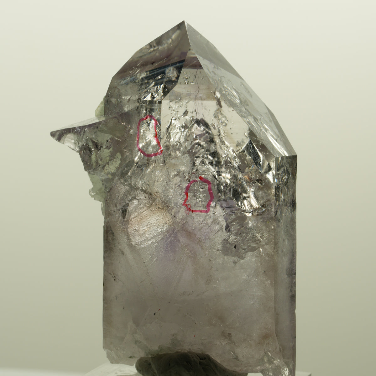 Enhydro Skelett Phantom Amethyst, Analcim Prehnit Epidot, 2x Blase Streep Mine, Namibia 52*38*21mm #15126