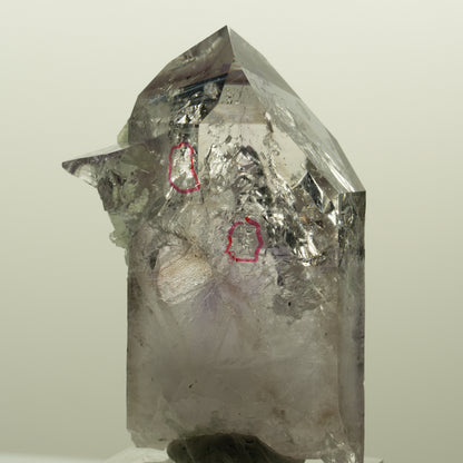 Enhydro Skelett Phantom Amethyst, Analcim Prehnit Epidot, 2x Blase Streep Mine, Namibia 52*38*21mm #15126