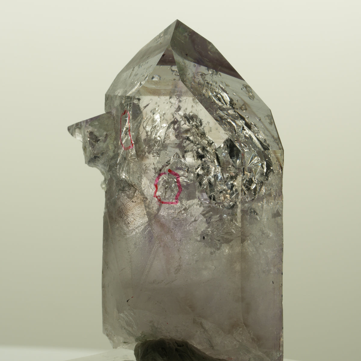 Enhydro Skelett Phantom Amethyst, Analcim Prehnit Epidot, 2x Blase Streep Mine, Namibia 52*38*21mm #15126