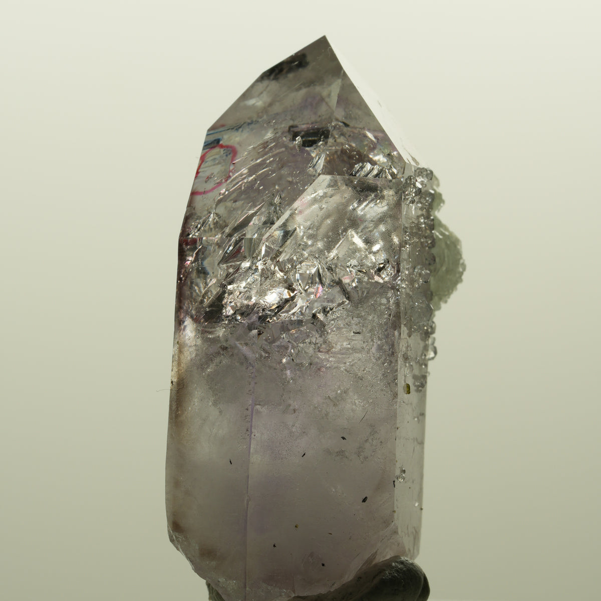 Enhydro Skelett Phantom Amethyst, Analcim Prehnit Epidot, 2x Blase Streep Mine, Namibia 52*38*21mm #15126