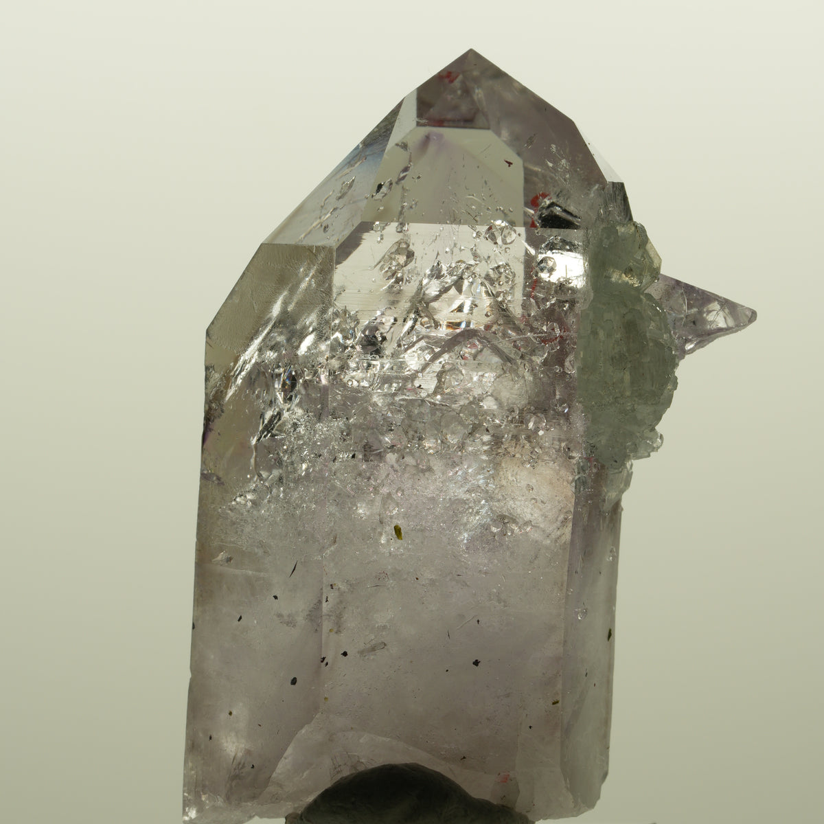 Enhydro Skelett Phantom Amethyst, Analcim Prehnit Epidot, 2x Blase Streep Mine, Namibia 52*38*21mm #15126