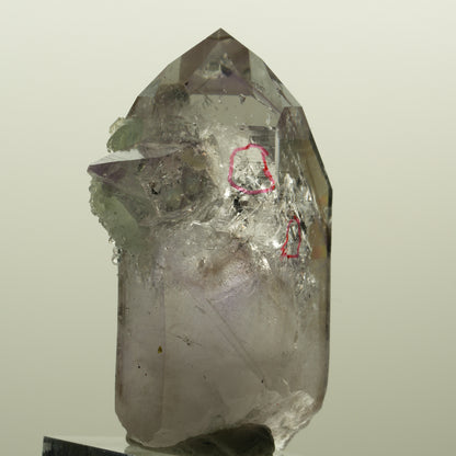 Enhydro Skelett Phantom Amethyst, Analcim Prehnit Epidot, 2x Blase Streep Mine, Namibia 52*38*21mm #15126