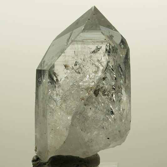 Lemurian Skelett Rauchquarz mit Analcim, Hämatit Streep Mine, Namibia 55*34*21mm #15128