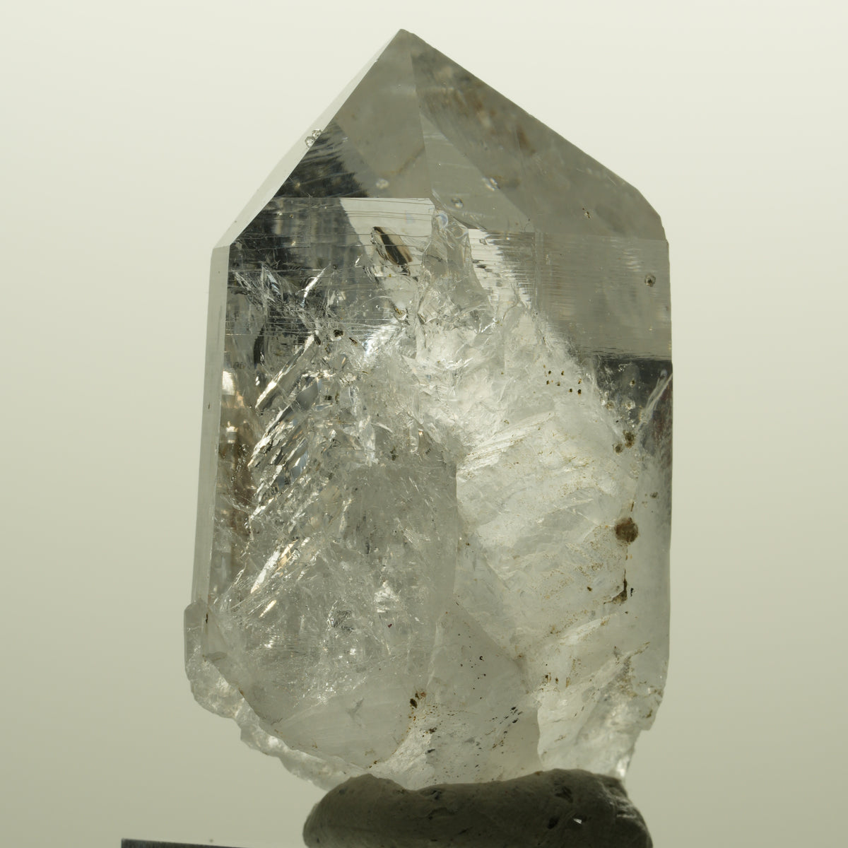 Lemurian Skelett Rauchquarz mit Analcim, Hämatit Streep Mine, Namibia 55*34*21mm #15128