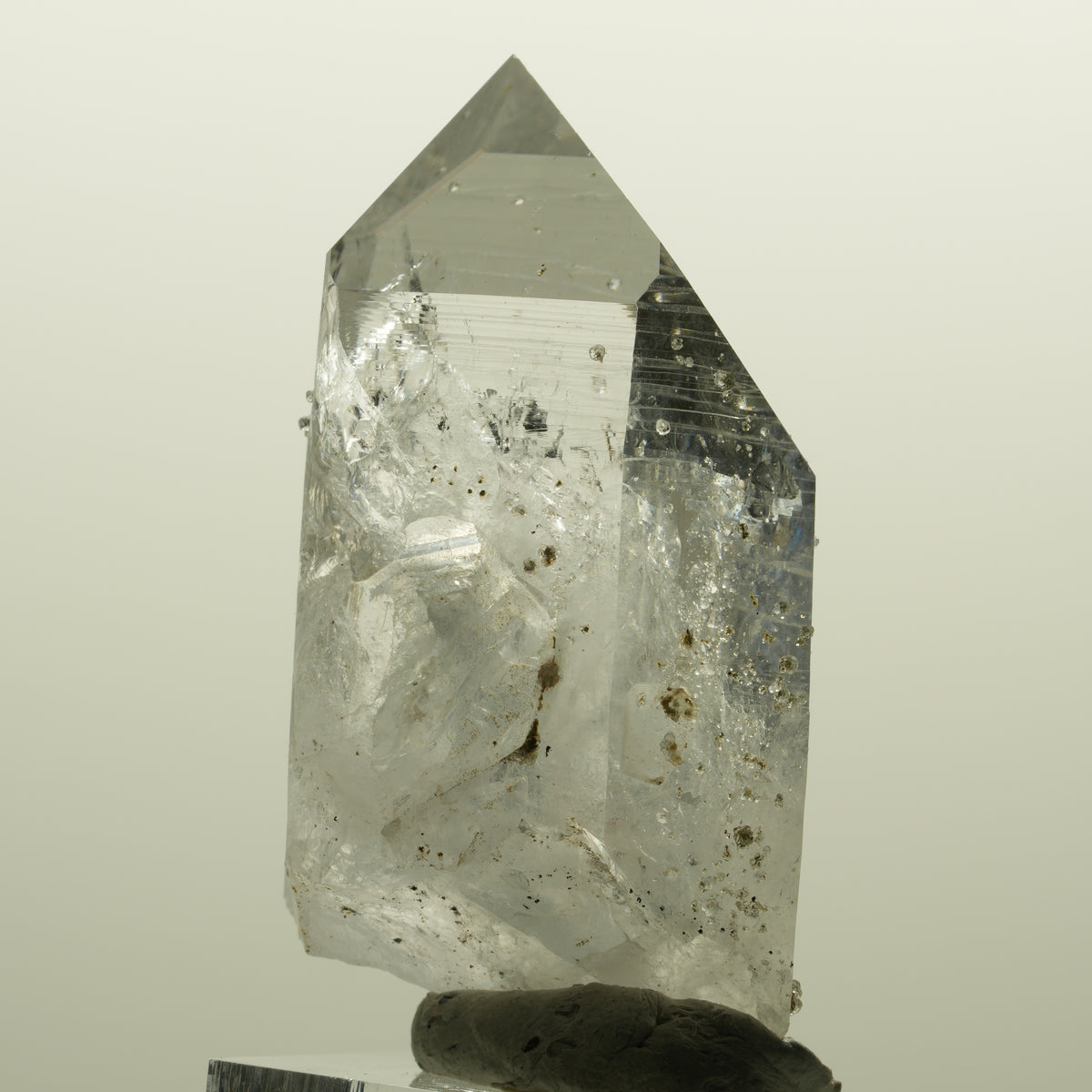 Lemurian Skelett Rauchquarz mit Analcim, Hämatit Streep Mine, Namibia 55*34*21mm #15128