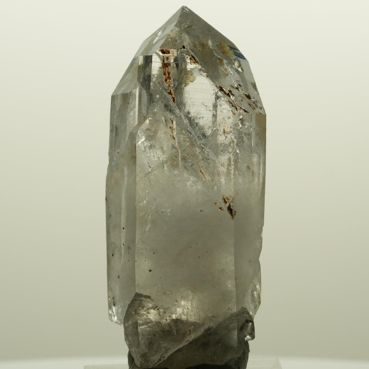Lemurian Skelett Rauchquarz mit Hämatit, Epidot Streep Mine, Namibia 56*24*19mm #15129