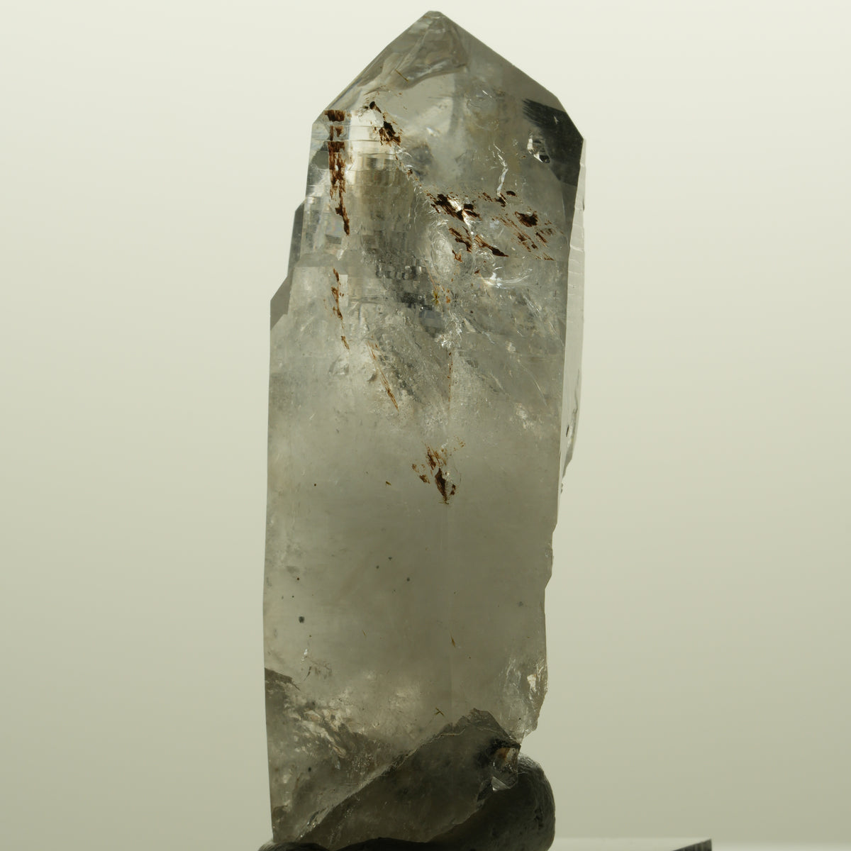 Lemurian Skelett Rauchquarz mit Hämatit, Epidot Streep Mine, Namibia 56*24*19mm #15129