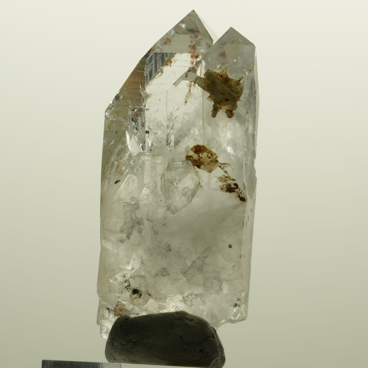 Lemurian Skelett Rauchquarz mit Hämatit, Epidot Streep Mine, Namibia 56*24*19mm #15129
