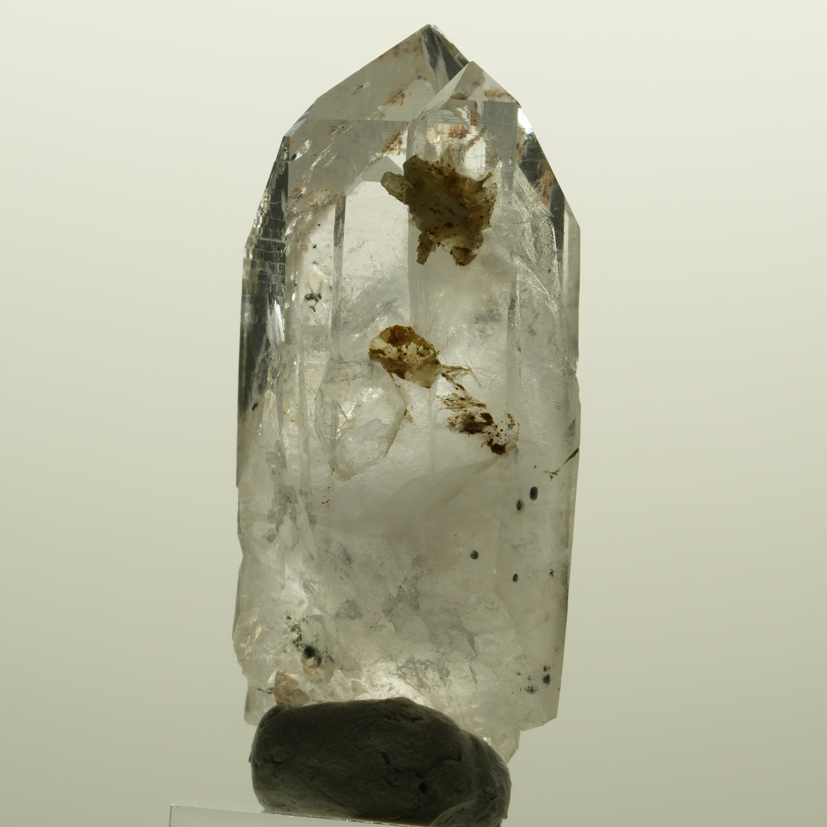 Lemurian Skelett Rauchquarz mit Hämatit, Epidot Streep Mine, Namibia 56*24*19mm #15129