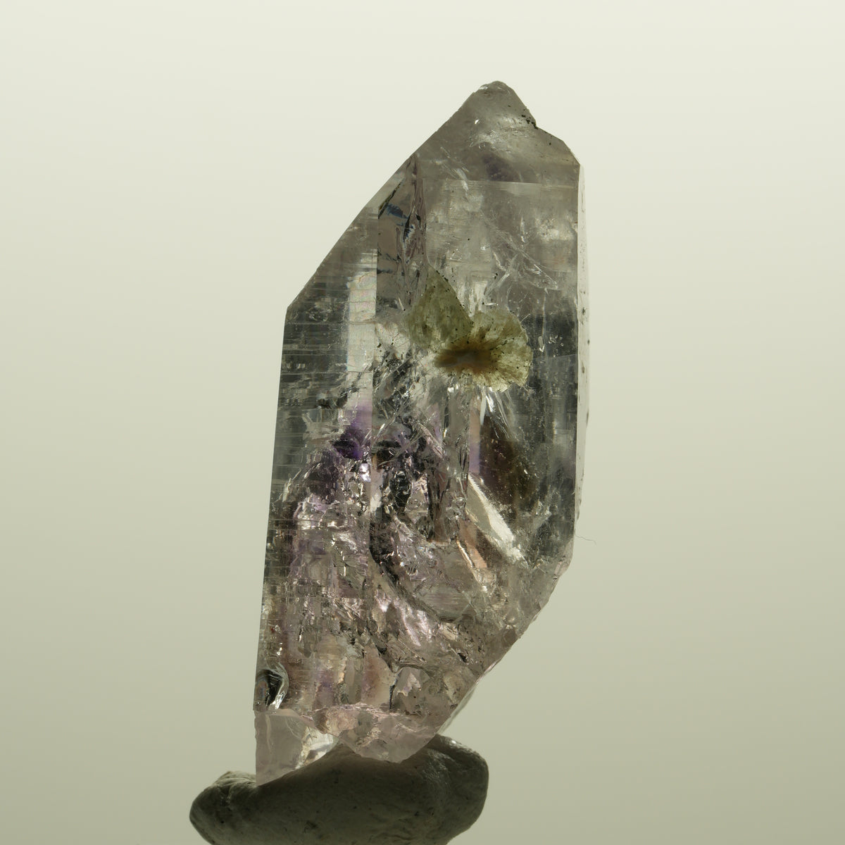 Enhydro Lemurian Skelett Phantom Amethyst, Prehnit 1x Blase Streep Mine Namibia 53*27*20mm #15132