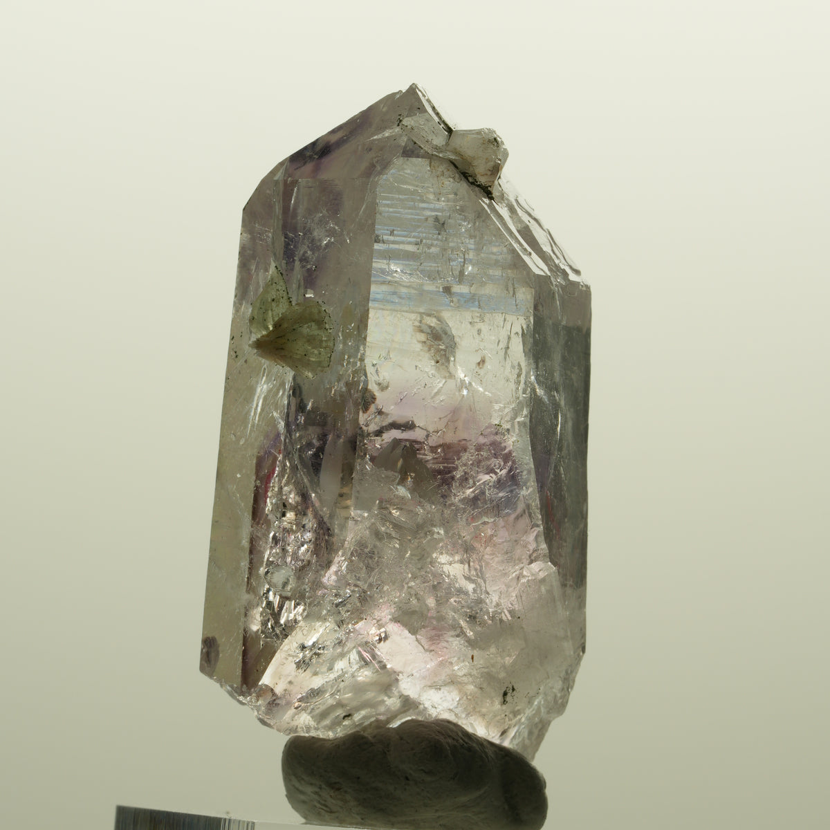 Enhydro Lemurian Skelett Phantom Amethyst, Prehnit 1x Blase Streep Mine Namibia 53*27*20mm #15132