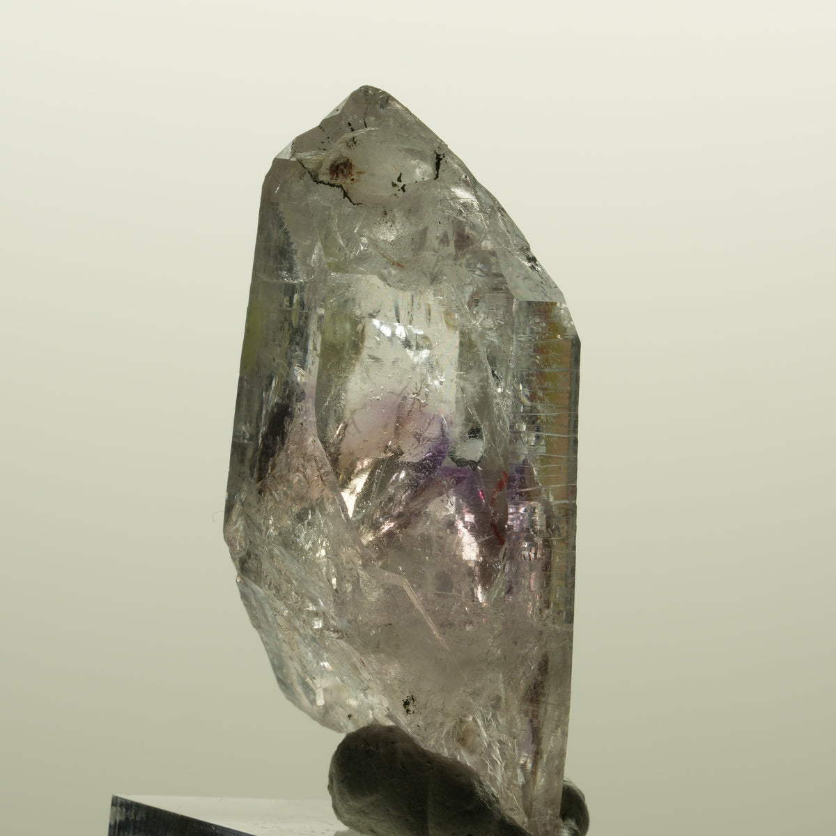 Enhydro Lemurian Skelett Phantom Amethyst, Prehnit 1x Blase Streep Mine Namibia 53*27*20mm #15132