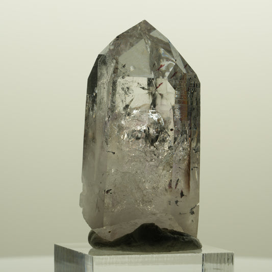 Harlekin Lemurian Phantom Amethyst mit Analcim Streep Mine, Namibia 47*25*22mm #15133