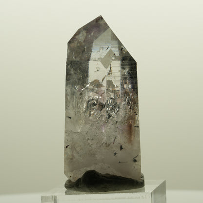 Harlekin Lemurian Phantom Amethyst mit Analcim Streep Mine, Namibia 47*25*22mm #15133