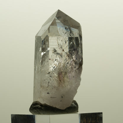 Harlekin Lemurian Phantom Amethyst mit Analcim Streep Mine, Namibia 47*25*22mm #15133