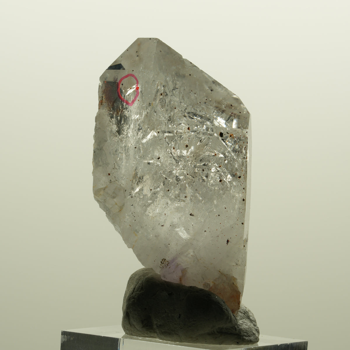 Enhydro Skelett Phantom Amethyst mit Hämatit, 1x Blase Streep Mine, Namibia 51*30*17mm #15134