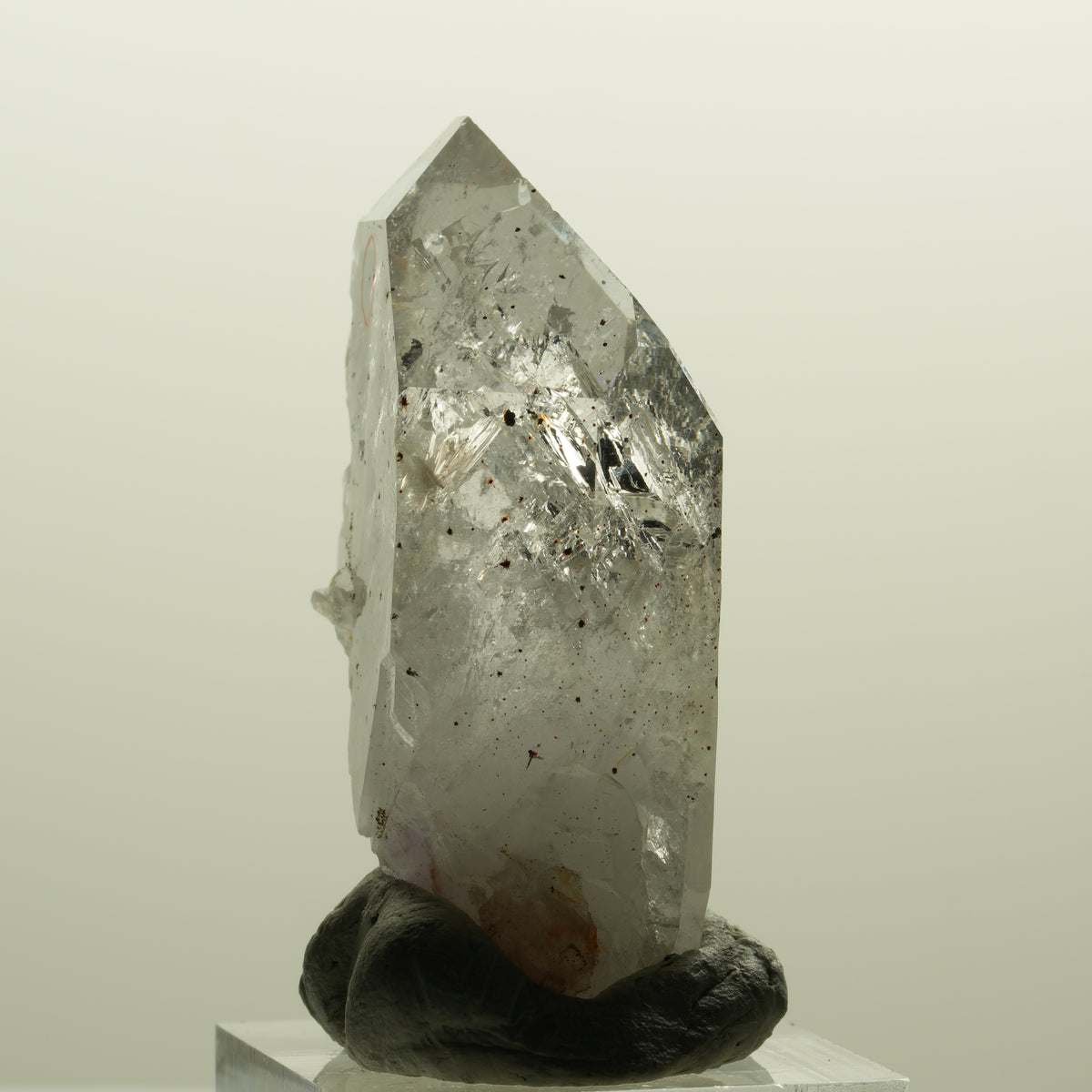 Enhydro Skelett Phantom Amethyst mit Hämatit, 1x Blase Streep Mine, Namibia 51*30*17mm #15134