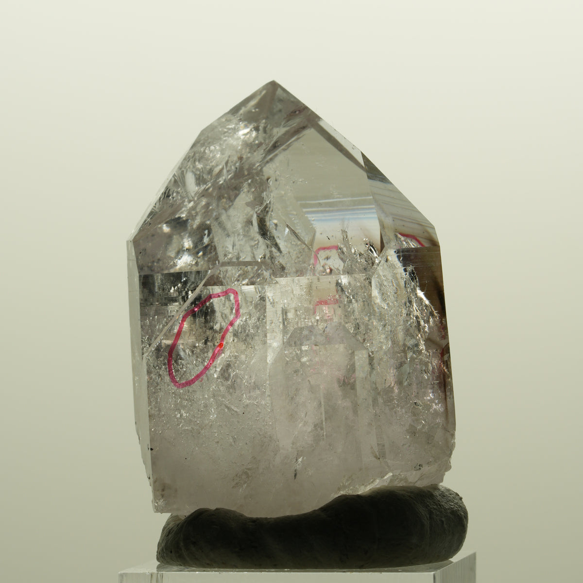 Enhydro Harlekin Lemurian Skelett Phantom Amethyst 2x Blase Streep Mine Namibia 48*32*25mm #15135