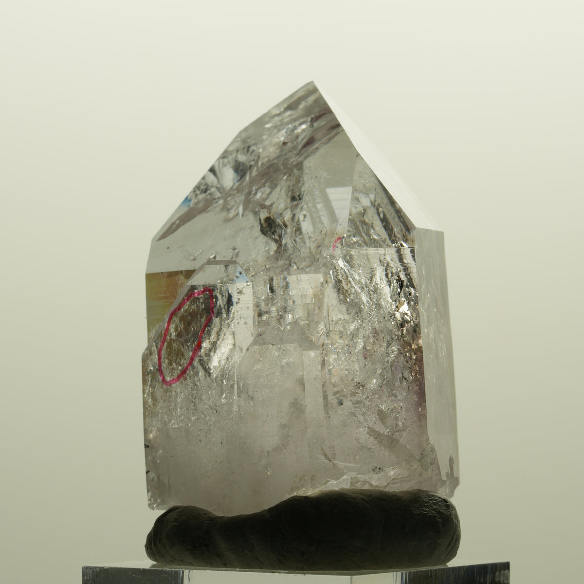 Enhydro Harlekin Lemurian Skelett Phantom Amethyst 2x Blase Streep Mine Namibia 48*32*25mm #15135