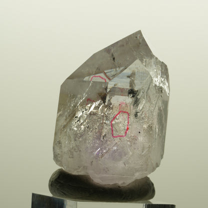 Enhydro Harlekin Lemurian Skelett Phantom Amethyst 2x Blase Streep Mine Namibia 48*32*25mm #15135