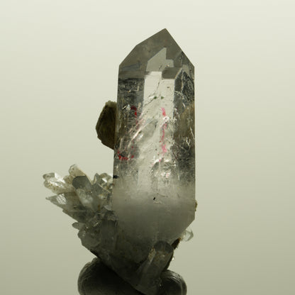 Enhydro Lemurian Phantom Rauchquarz mit Prehnit, 1x Blase Streep Mine, Namibia 47*35*24mm #15138