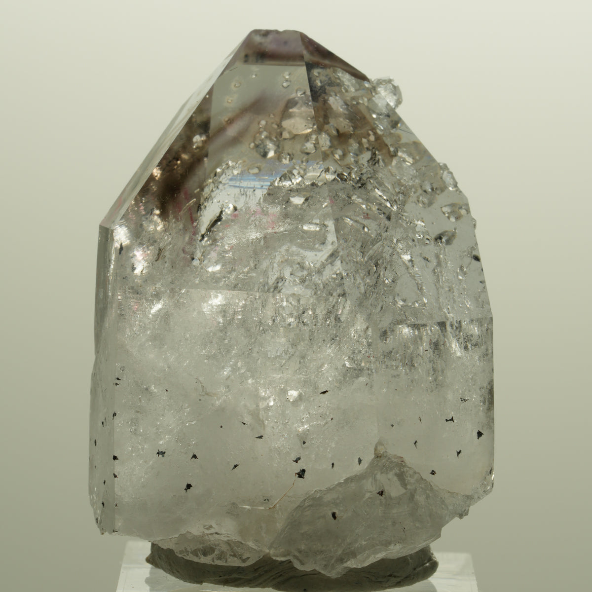 Enhydro Lemurian Phantom Amethyst, Analcim Hämatit 1x Blase Streep Mine Namibia 48*33*22mm #15140