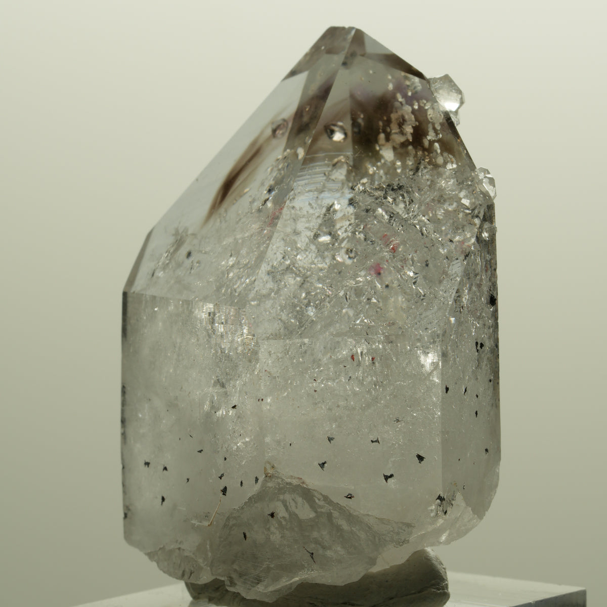 Enhydro Lemurian Phantom Amethyst, Analcim Hämatit 1x Blase Streep Mine Namibia 48*33*22mm #15140