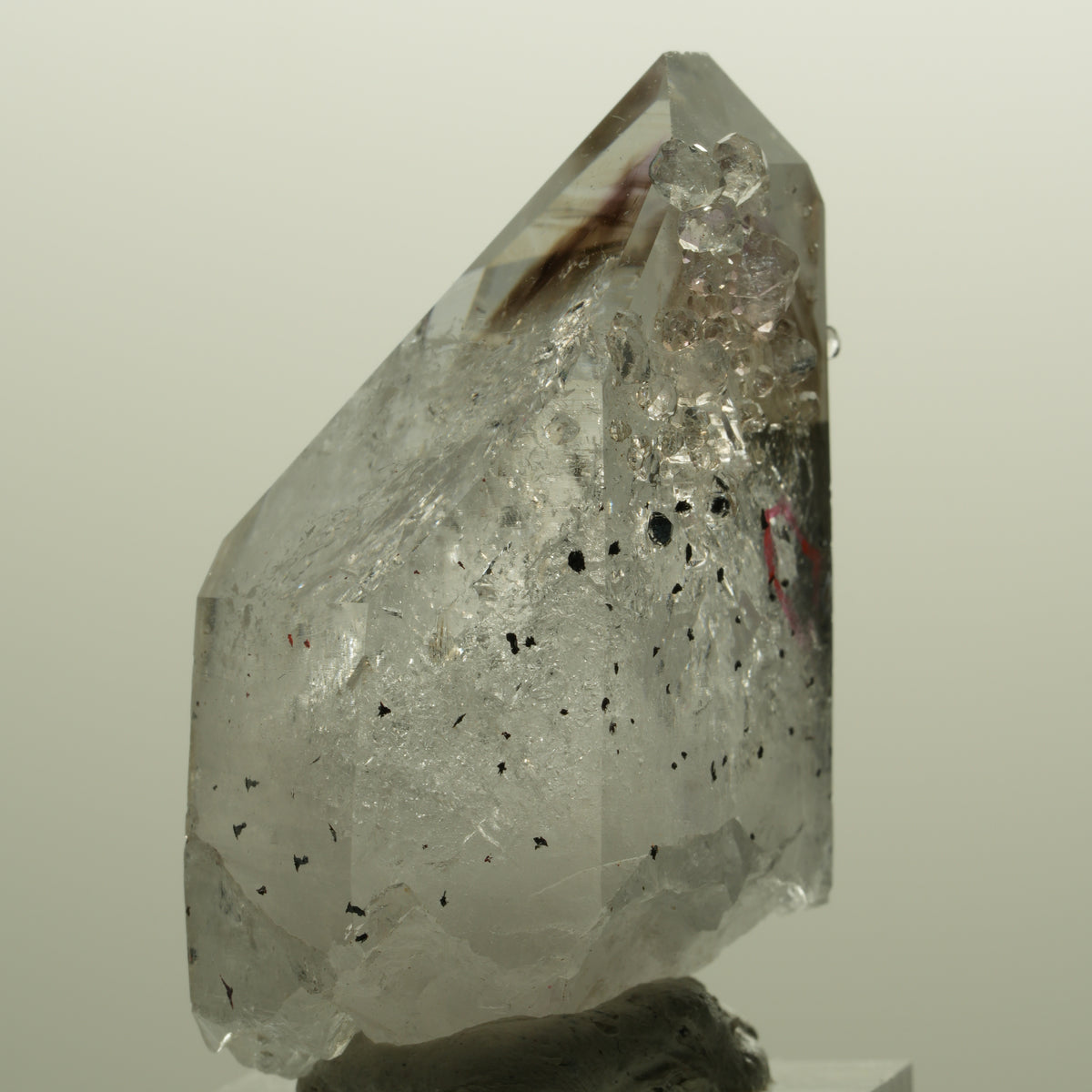 Enhydro Lemurian Phantom Amethyst, Analcim Hämatit 1x Blase Streep Mine Namibia 48*33*22mm #15140