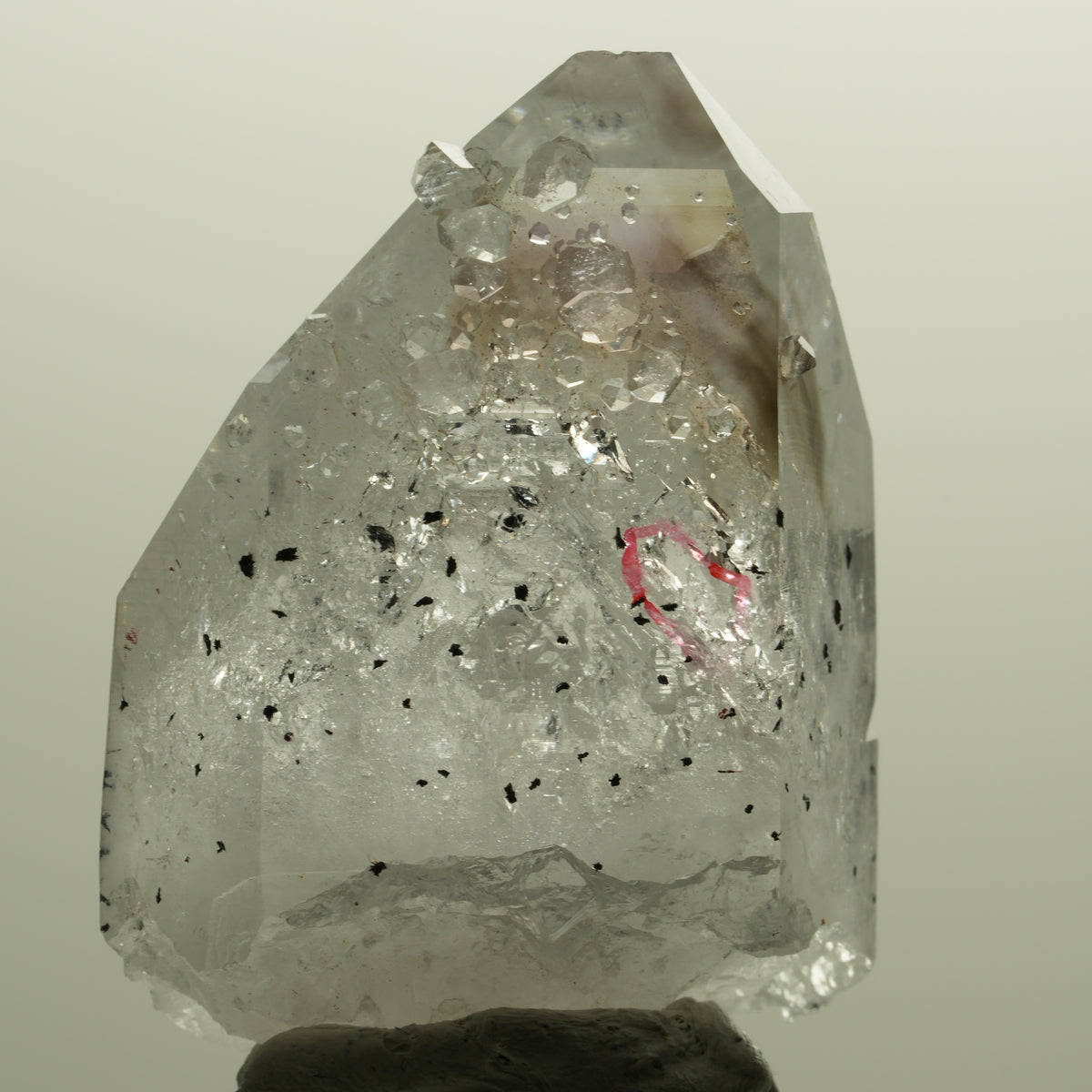 Enhydro Lemurian Phantom Amethyst, Analcim Hämatit 1x Blase Streep Mine Namibia 48*33*22mm #15140