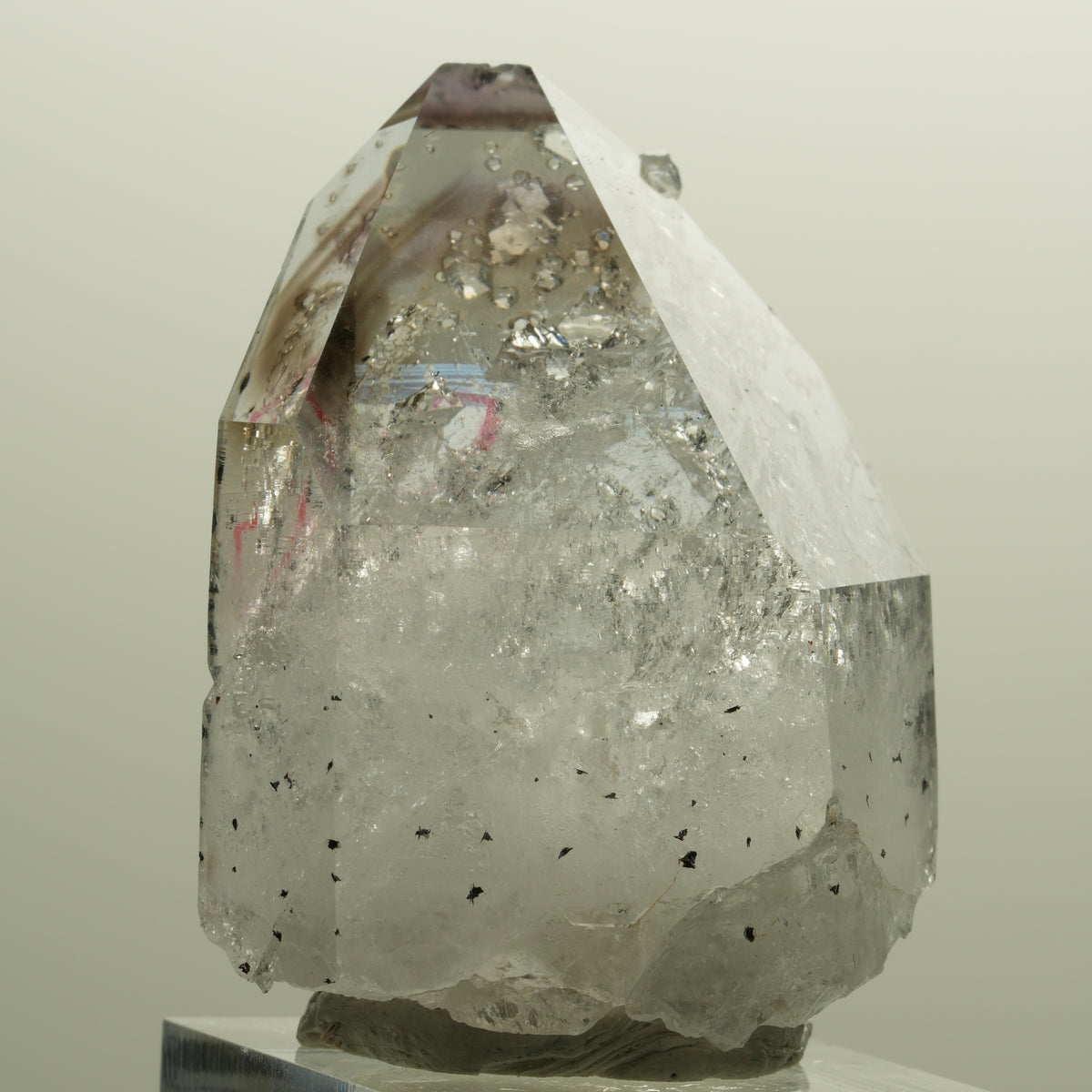 Enhydro Lemurian Phantom Amethyst, Analcim Hämatit 1x Blase Streep Mine Namibia 48*33*22mm #15140