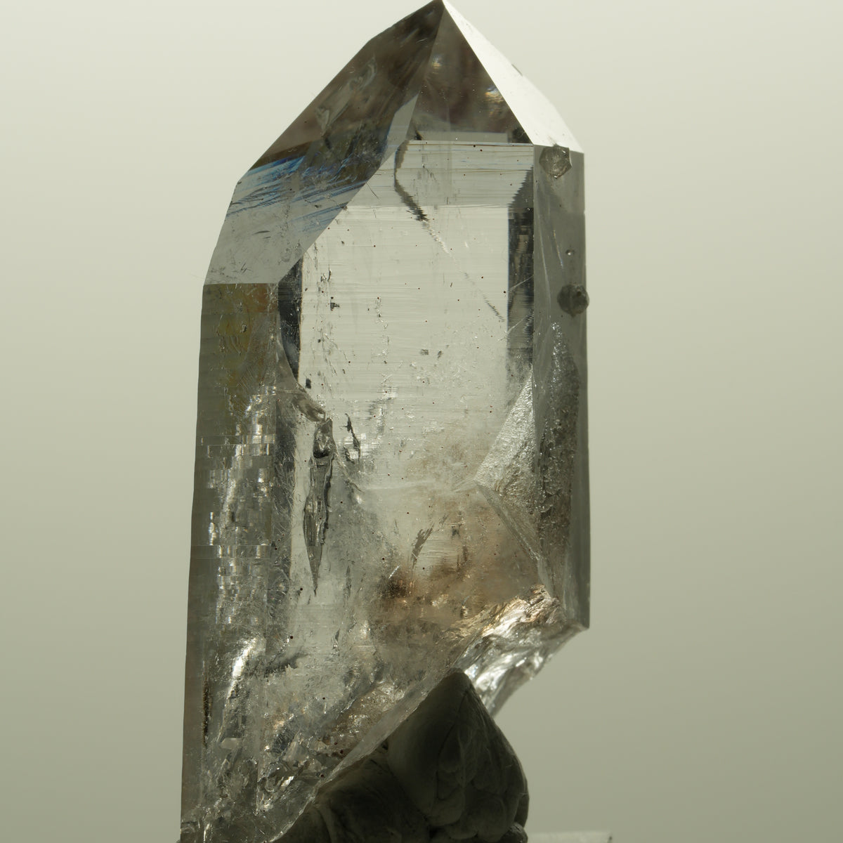 Lemurian Skelett Phantom Amethyst mit Analcim Streep Mine, Namibia 54*26*22mm #15141
