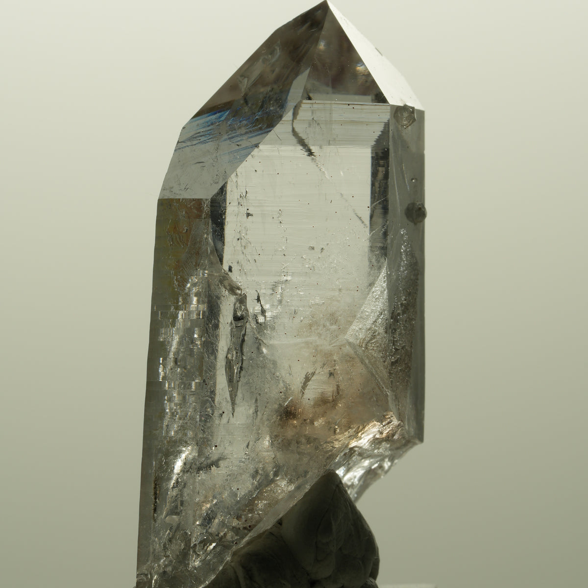 Lemurian Skelett Phantom Amethyst mit Analcim Streep Mine, Namibia 54*26*22mm #15141