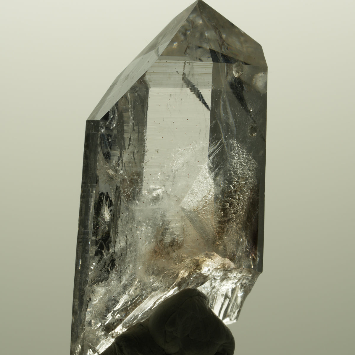 Lemurian Skelett Phantom Amethyst mit Analcim Streep Mine, Namibia 54*26*22mm #15141