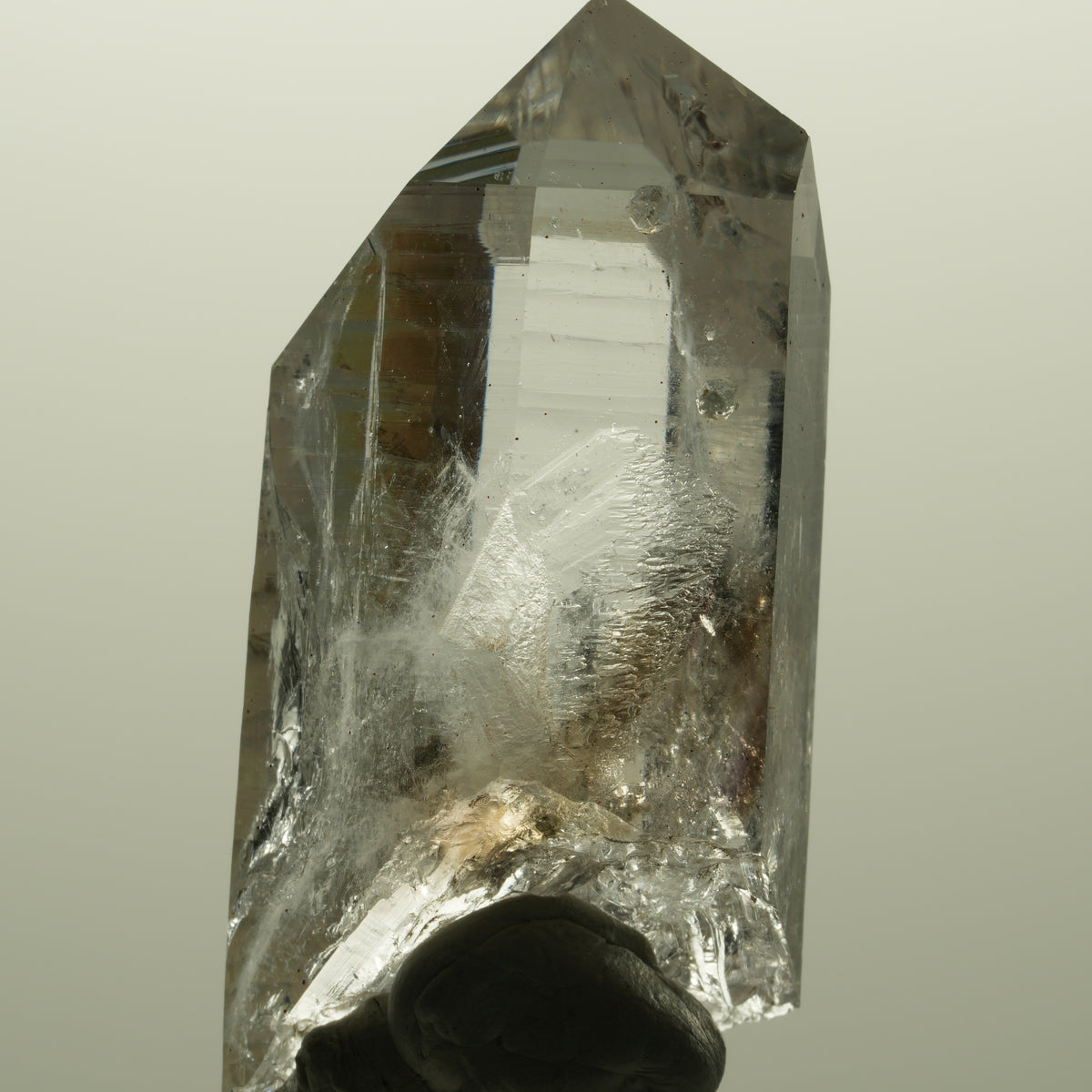 Lemurian Skelett Phantom Amethyst mit Analcim Streep Mine, Namibia 54*26*22mm #15141