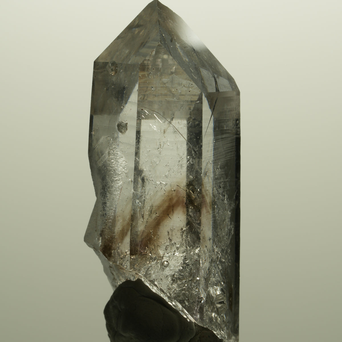 Lemurian Skelett Phantom Amethyst mit Analcim Streep Mine, Namibia 54*26*22mm #15141