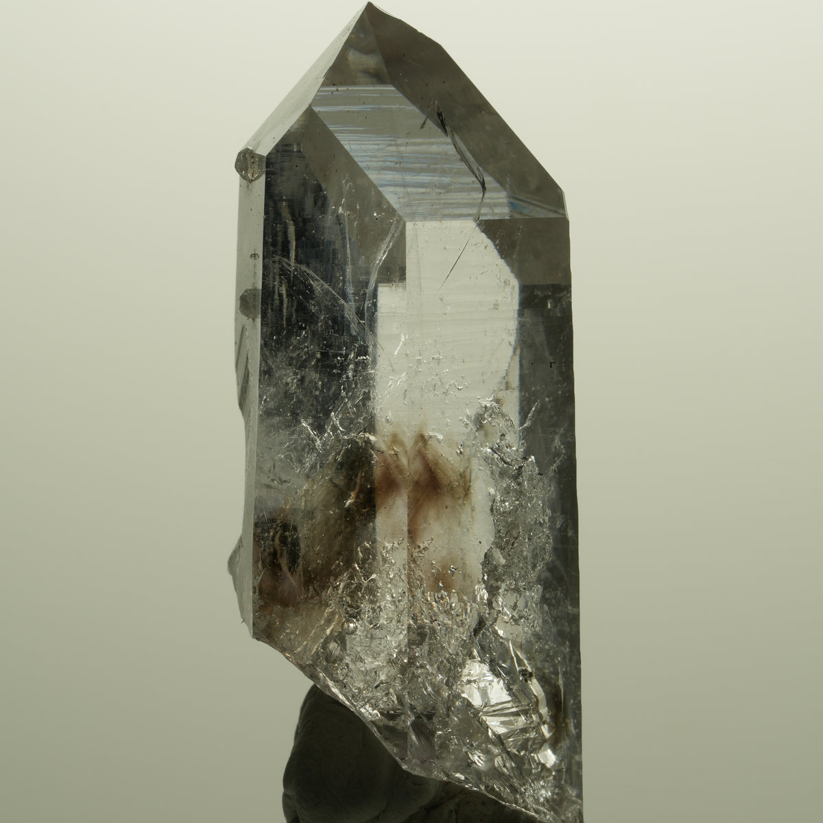 Lemurian Skelett Phantom Amethyst mit Analcim Streep Mine, Namibia 54*26*22mm #15141