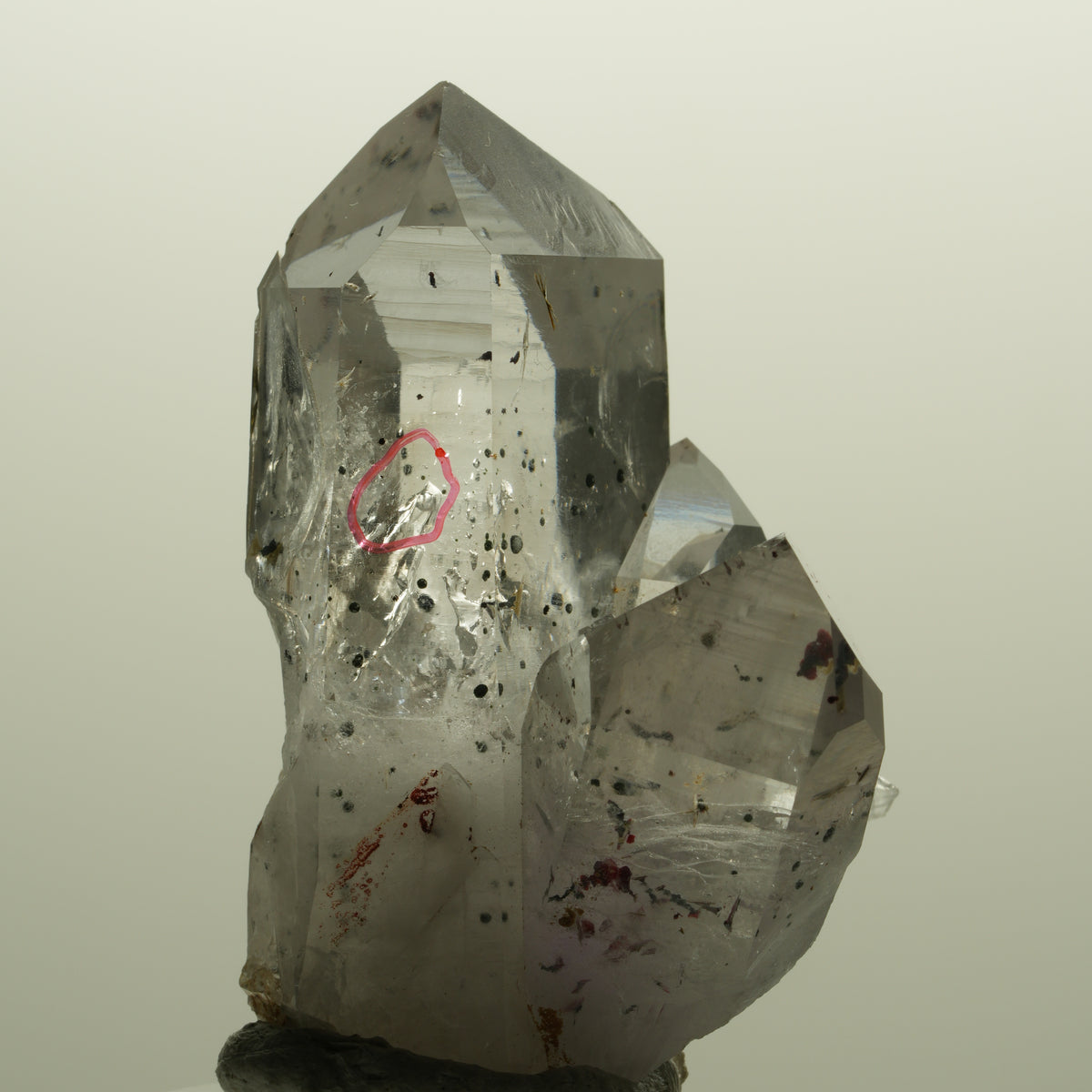 Enhydro Harlekin Lemurian Phantom Amethyst, 1x Blase Streep Mine, Namibia 49*34*28mm #15142