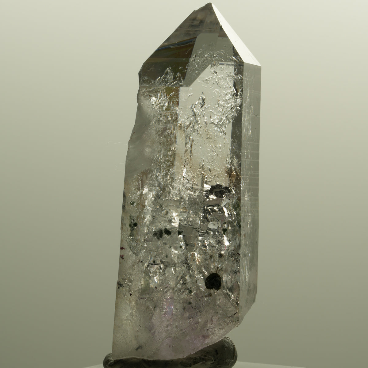 Enhydro Lemurian Skelett Phantom Amethyst, Hämatit 1x Blase Streep Mine Namibia 58*23*20mm #15143