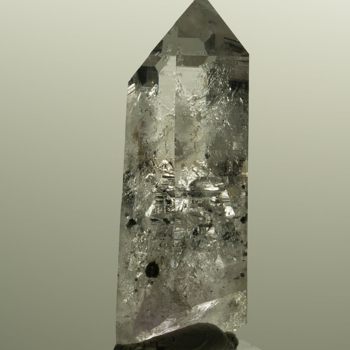 Enhydro Lemurian Skelett Phantom Amethyst, Hämatit 1x Blase Streep Mine Namibia 58*23*20mm #15143