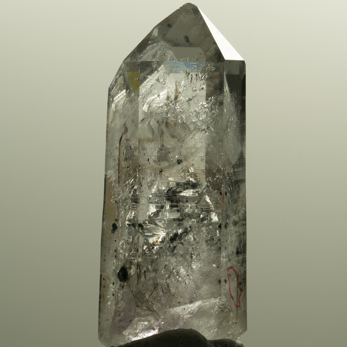 Enhydro Lemurian Skelett Phantom Amethyst, Hämatit 1x Blase Streep Mine Namibia 58*23*20mm #15143