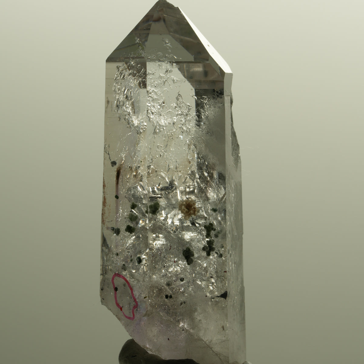 Enhydro Lemurian Skelett Phantom Amethyst, Hämatit 1x Blase Streep Mine Namibia 58*23*20mm #15143