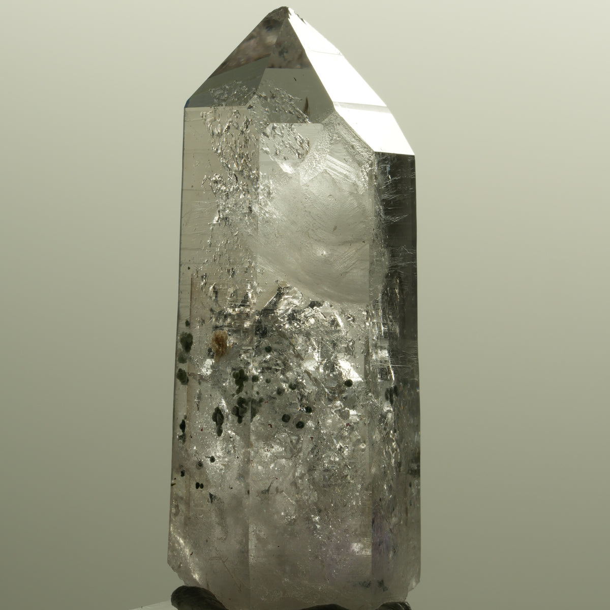 Enhydro Lemurian Skelett Phantom Amethyst, Hämatit 1x Blase Streep Mine Namibia 58*23*20mm #15143