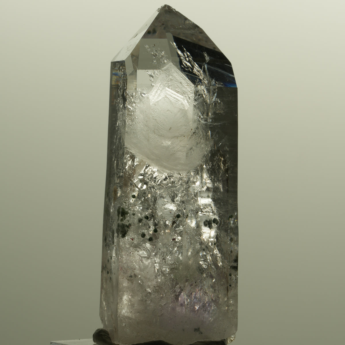 Enhydro Lemurian Skelett Phantom Amethyst, Hämatit 1x Blase Streep Mine Namibia 58*23*20mm #15143