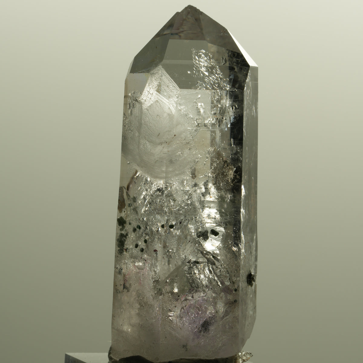 Enhydro Lemurian Skelett Phantom Amethyst, Hämatit 1x Blase Streep Mine Namibia 58*23*20mm #15143