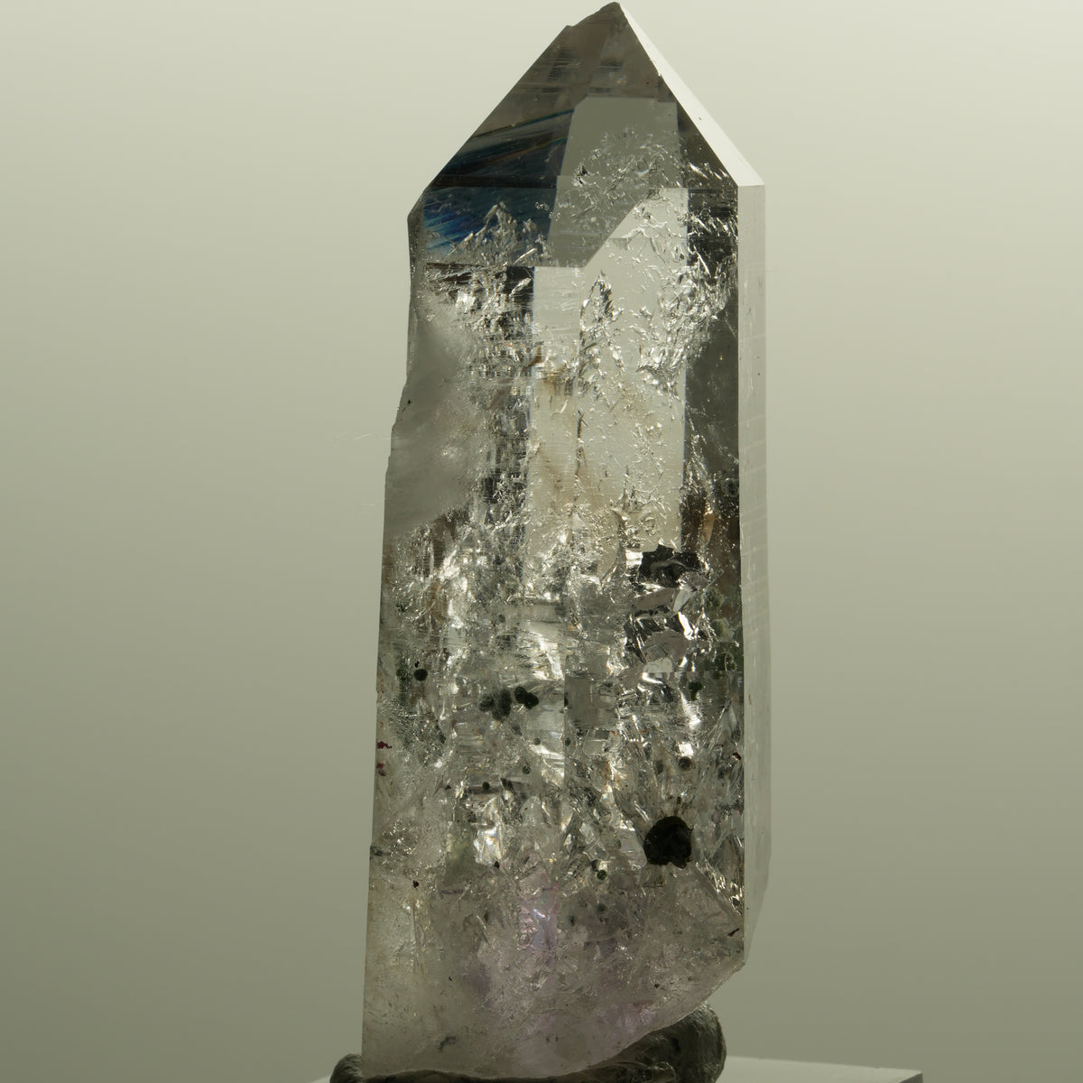 Enhydro Lemurian Skelett Phantom Amethyst, Hämatit 1x Blase Streep Mine Namibia 58*23*20mm #15143