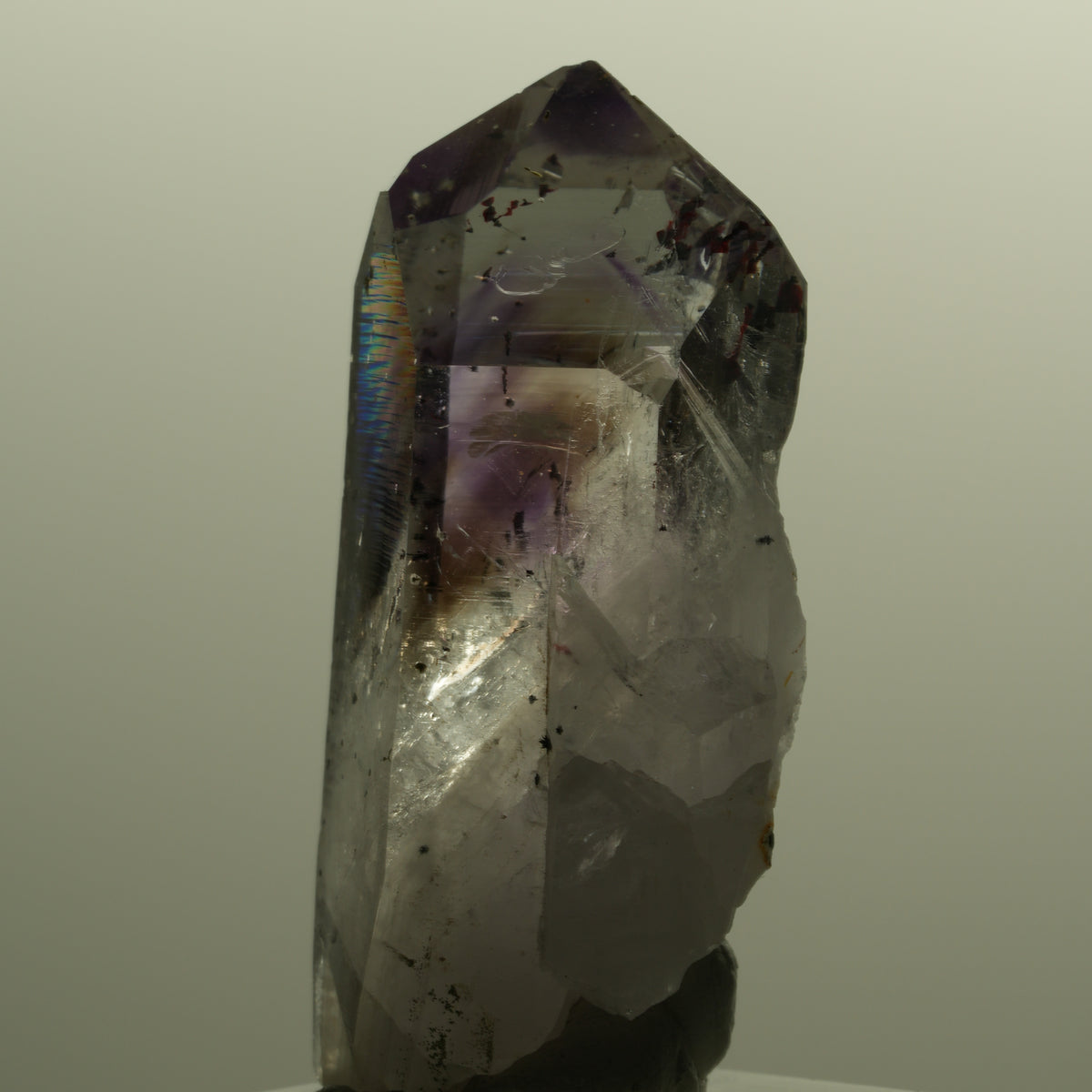 Harlekin Lemurian Phantom Amethyst mit Epidot Streep Mine, Namibia 54*26*20mm #15144